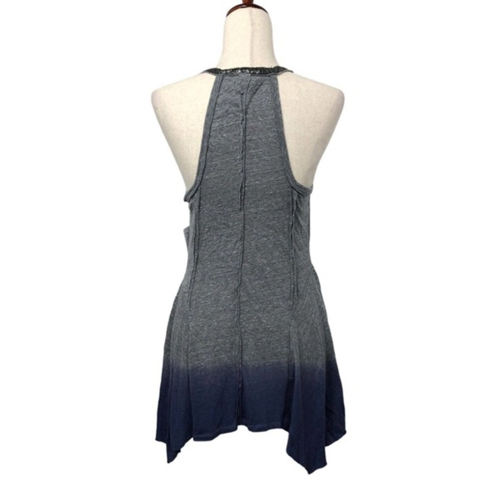 NWT Free People Universe Crystal Arrow Tank Top Womens Medium Heather Gray Ombre - Picture 3 of 16